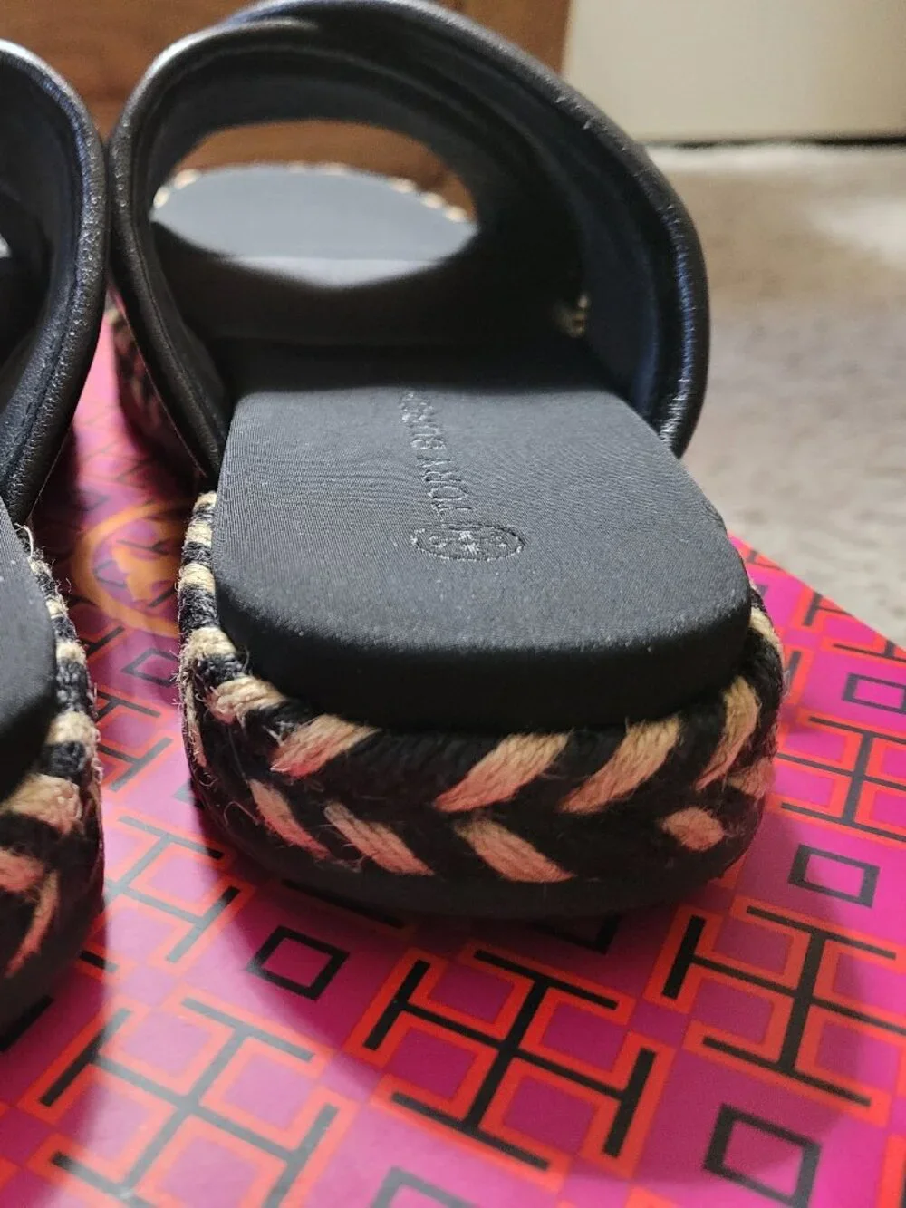 NIB Tory Burch Crisscross Espadrille Slide - 9